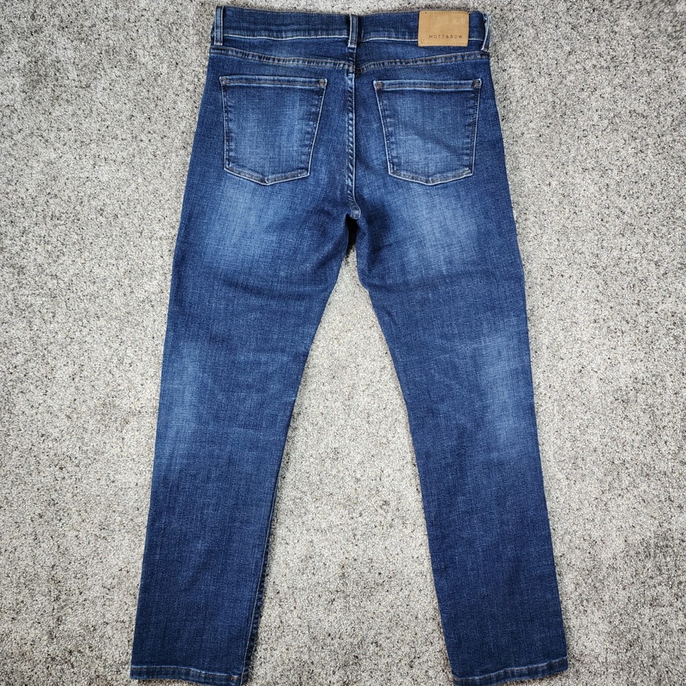 Mott & Bow Jeans Mens 31x30 Slim Fit Medium Wash Stretch Denim Excellent - Picture 7 of 14